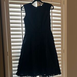 Chetta B Blue Sleeveless A-Line Midi Dress